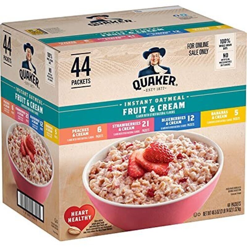 Affordable Quaker Instant Oatmeal - Mixed Fruit & Cream Flavors