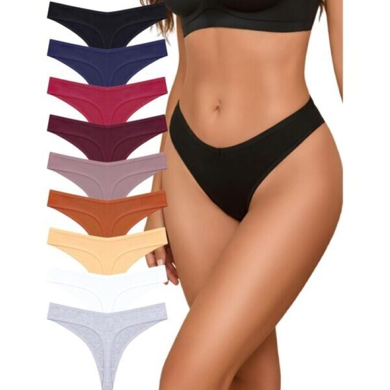 50% Off Premium Cotton Women's Underwear - Breathable, Sexy V-Waist Thongs
