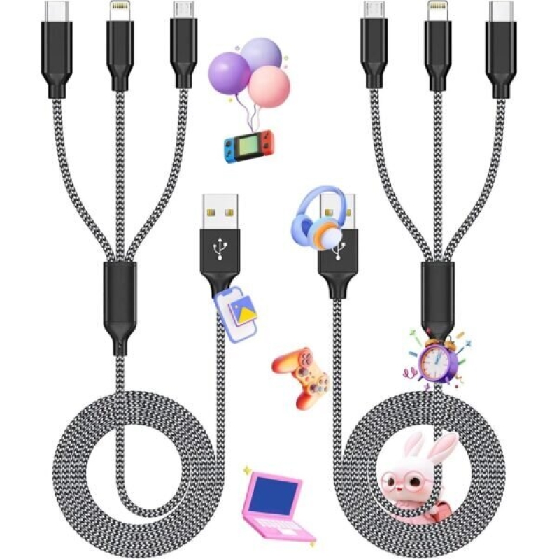 3-in-1 Multi-Device Charging Cables - 45% Off