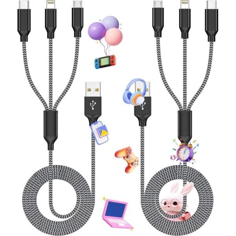 3-in-1 Multi-Device Charging Cables - 45% Off