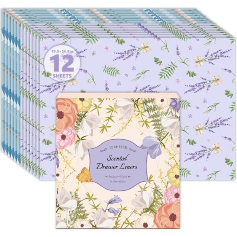 SCENTORINI Scented Drawer Liners - Lavender & Baby Powder, 24 Sheets, 45% Off