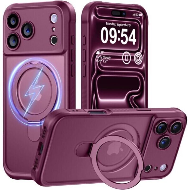 MOCCA Design iPhone 17 Pro Case: Premium Translucent Matte Cover with Magsafe Ring Stand