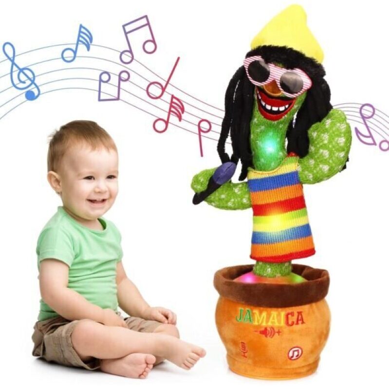 Dancing Cactus Talking Toy: 270 Degree Rotation, Colorful Glowing, and Sings - Perfect for Kids and Adults