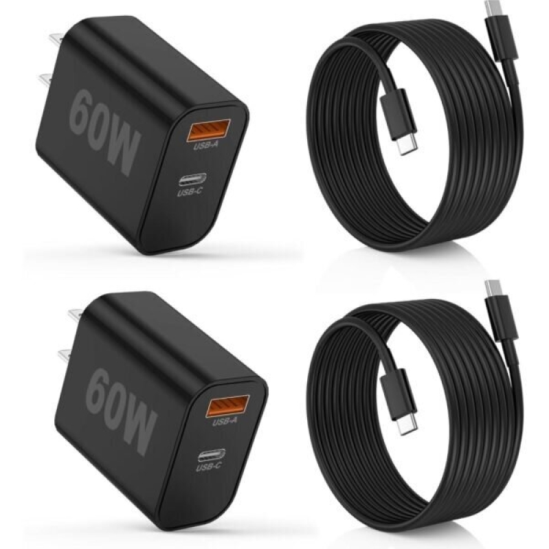 Dual Port USB-C Wall Charger for iPhone 17/16/15 Pro/Pro Max - 74% Off