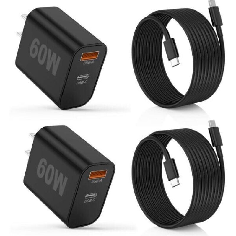 Dual Port USB-C Wall Charger for iPhone 17/16/15 Pro/Pro Max - 74% Off