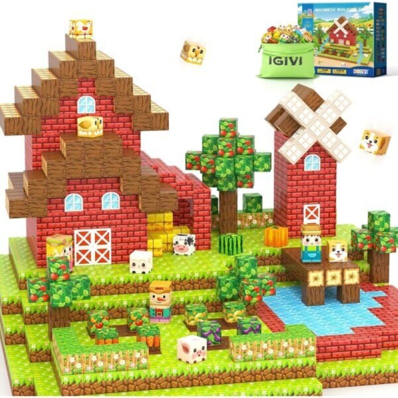 IGIVI Magnetic Building Blocks Farm Set - 50% Off