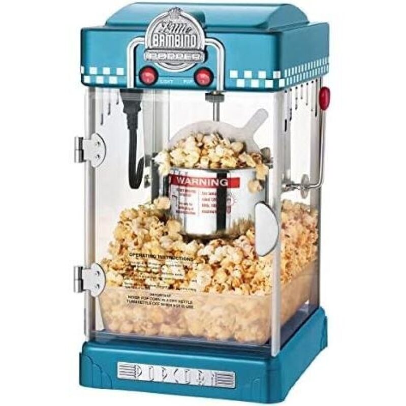 Retro-Style Stainless Steel Popcorn Maker - 2.5 oz