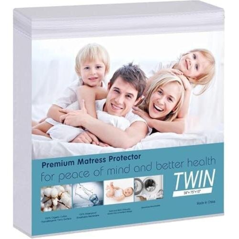 Twin Size Mattress Protector for Better Health and Sleep Quality - 50% OFF