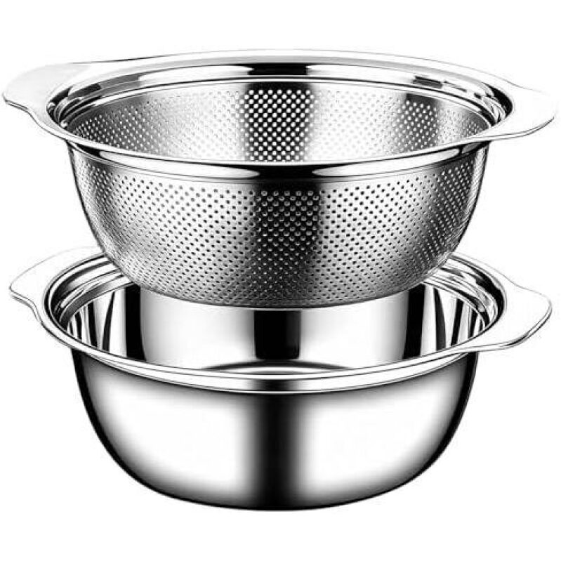 Stainless Steel Colander Set - 2 Piece, 1.5QT