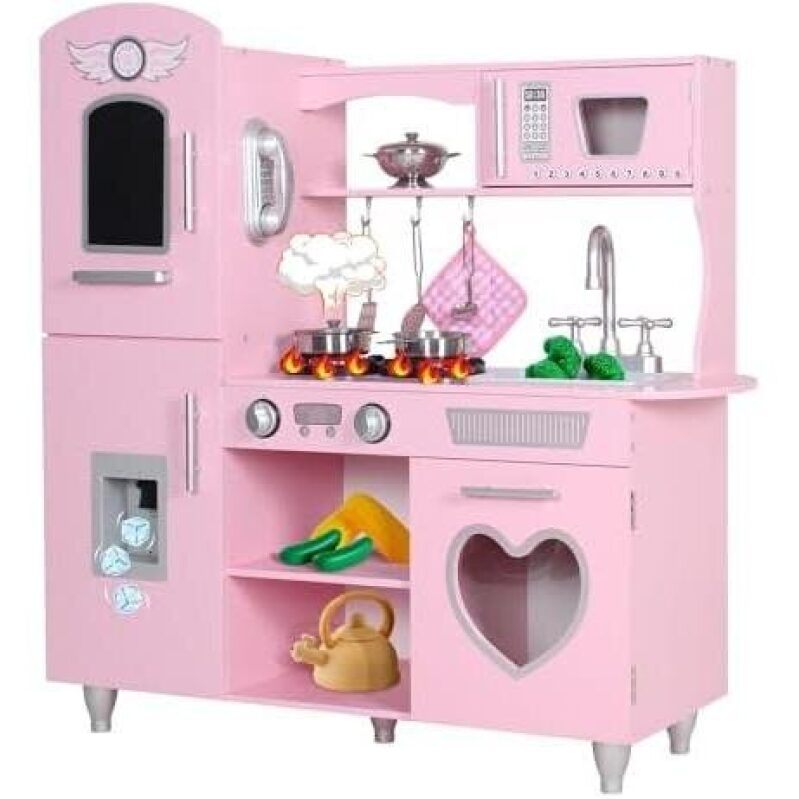 LED Sound Light Wooden Children's Kitchen Set with 61% Discount