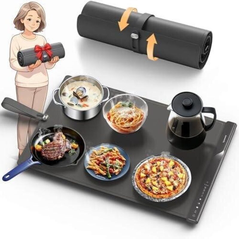 Double Zone Induction Heating Food Warmer Mat - 60% Discount