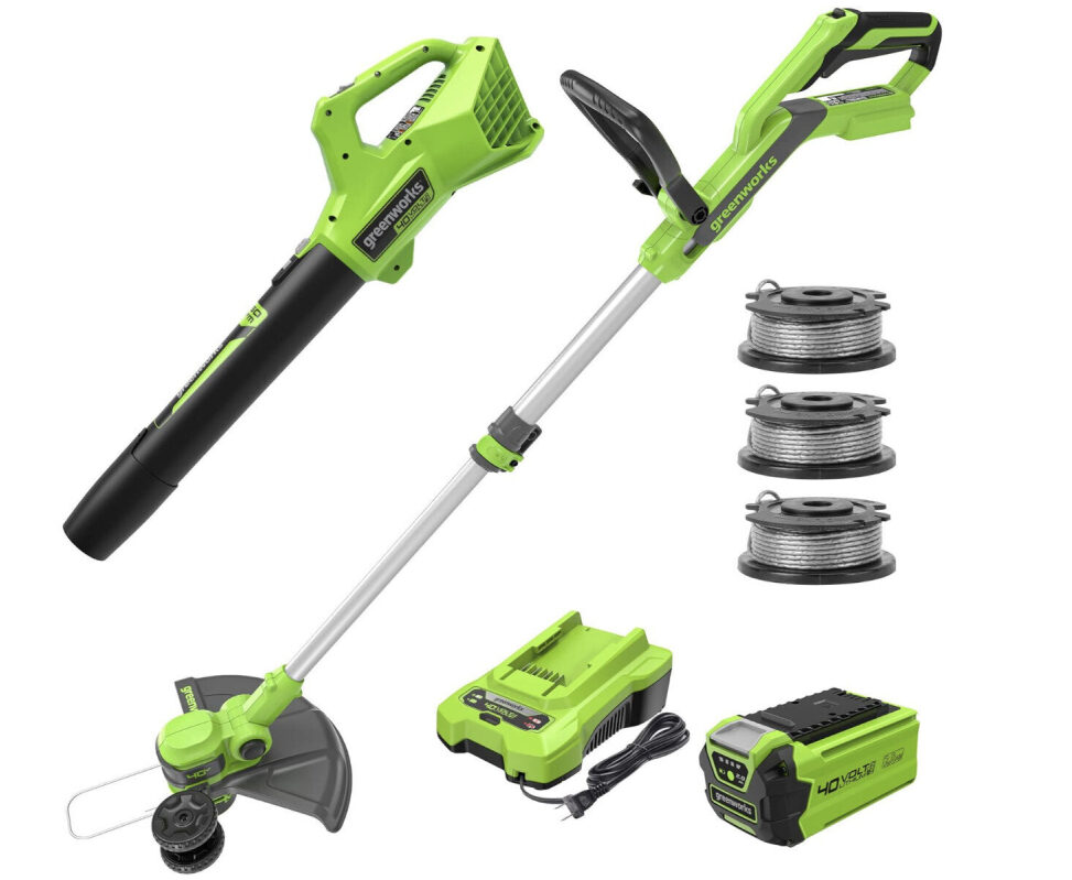 Greenworks 40V Cordless Leaf Blower & Edge Trimmer - Prime Eligible