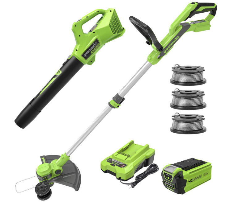 Greenworks 40V Cordless Leaf Blower & Edge Trimmer - Prime Eligible