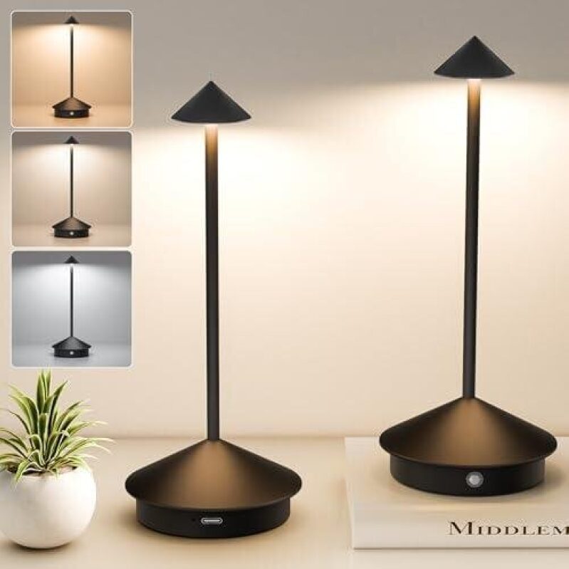 2-Pack Cordless Table Lamps with USB Charging - 48% Off
