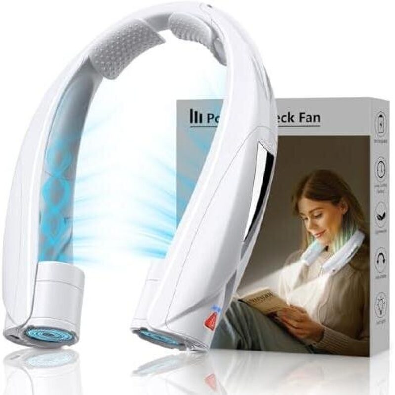 Portable Neck Fan with LED Reading Light - 40% Off