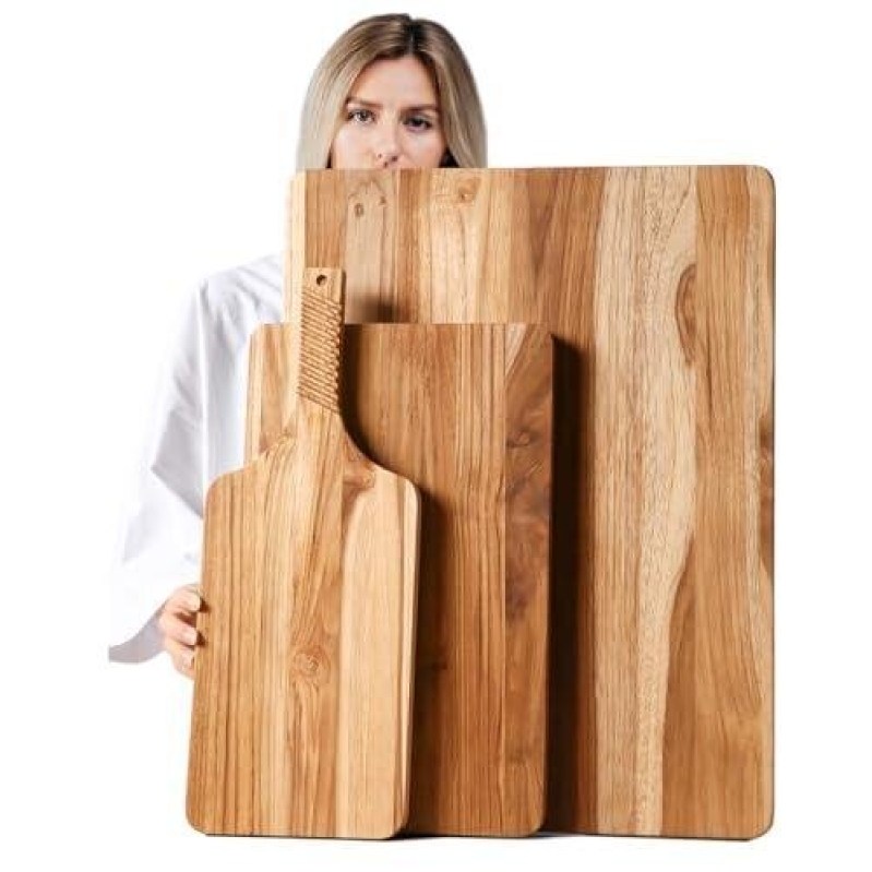 Premium Teakwood Cutting Board Set - 3 Pieces - 69% Off