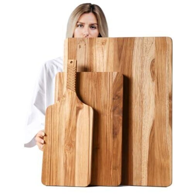Premium Teakwood Cutting Board Set - 3 Pieces - 69% Off