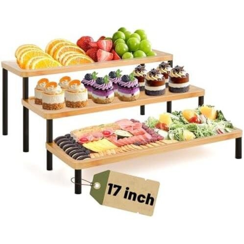 3-Tier Wooden Serving Tray - 49% Off