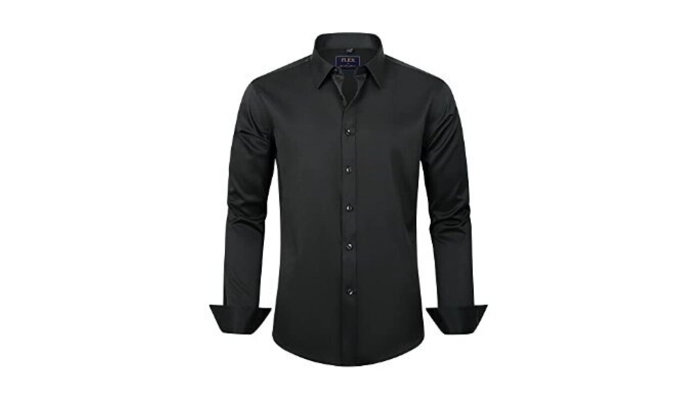 J.VER Men's Stretch Formal Dress Shirt - Wrinkle-Free, Versatile, and Comfortable