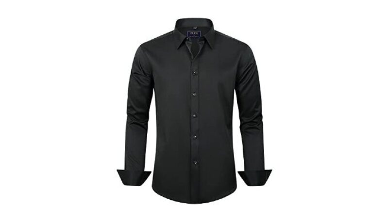 J.VER Men's Stretch Formal Dress Shirt - Wrinkle-Free, Versatile, and Comfortable