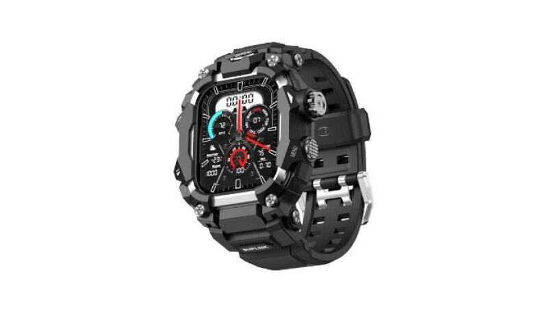 SUPLINK Rugged Case with Band for Apple Watch 45mm, Tactical Band