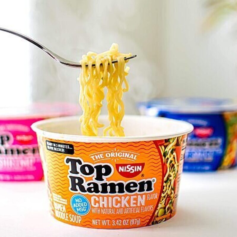 12-Pack Nissin Top Ramen Bowl Chicken Ramen Noodle Soup - Affordable & Convenient