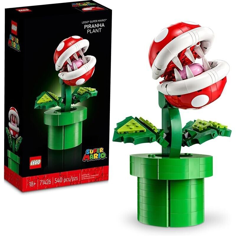 LEGO Super Mario Piranha Plant Building Set - Fun Display Piece