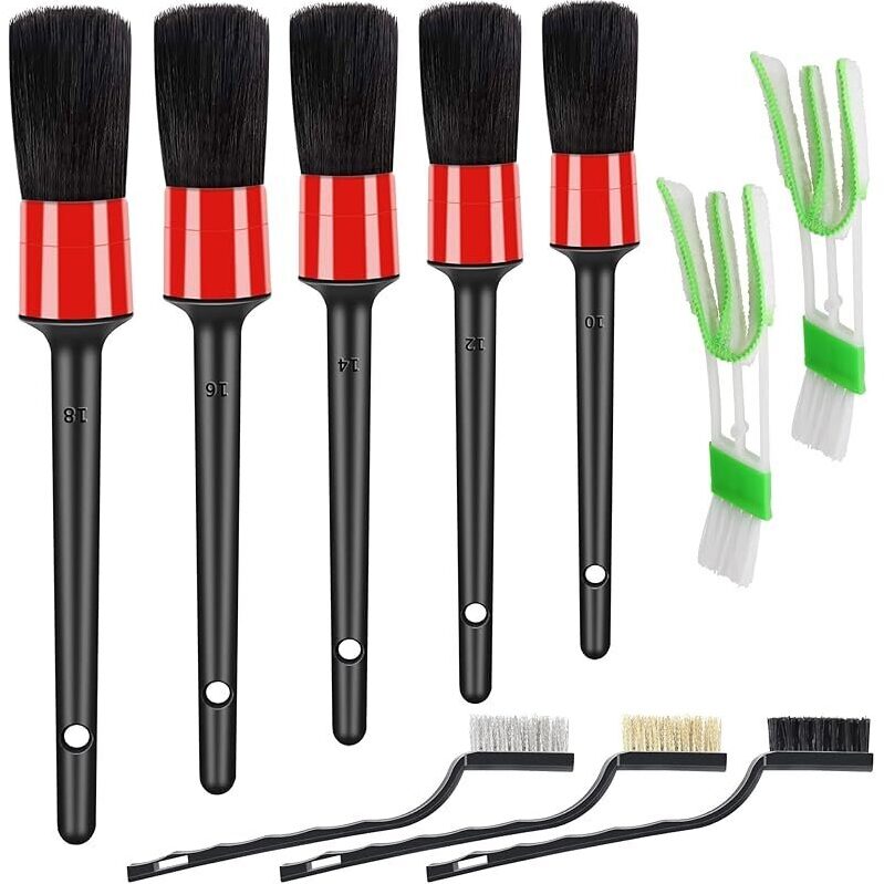 10pcs Auto Car Detailing Brush Set - Premium Car Interior Cleaning Kit