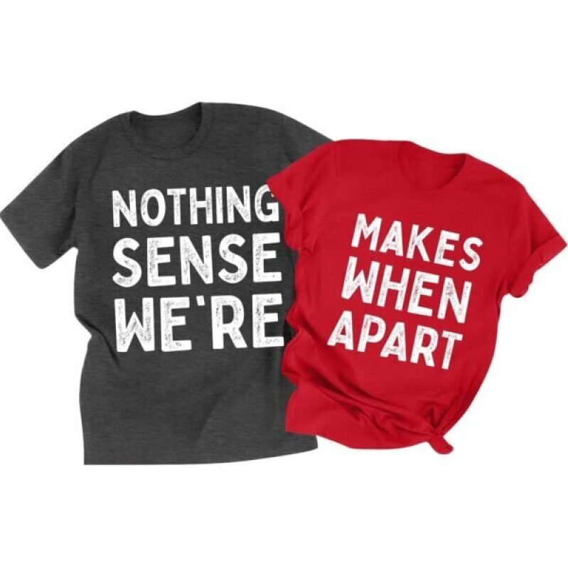 Valentine's Couples Matching Shirts - 'Nothing Sense We're Print' T-Shirts for Husbands