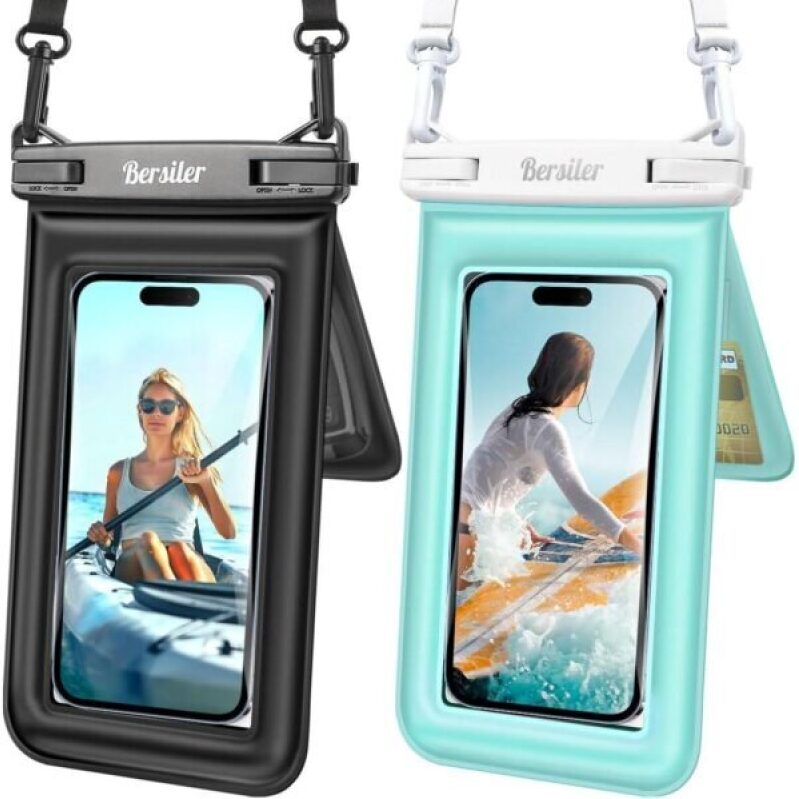 Bersiler Floating Waterproof Phone Pouch 2 Pack - Ultimate Protection for iPhone and Galaxy