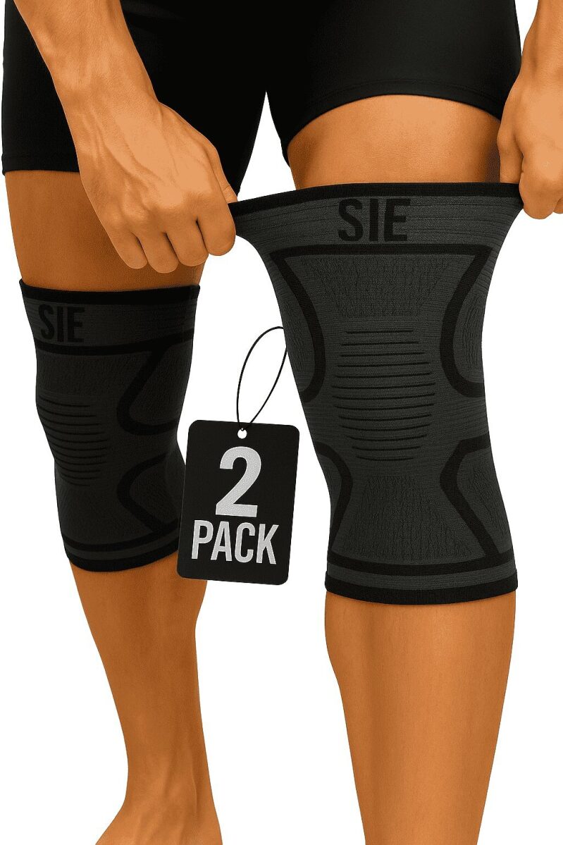 Knee Compression Sleeve Brace 2-Pack: Premium Support for Active Lifestyles