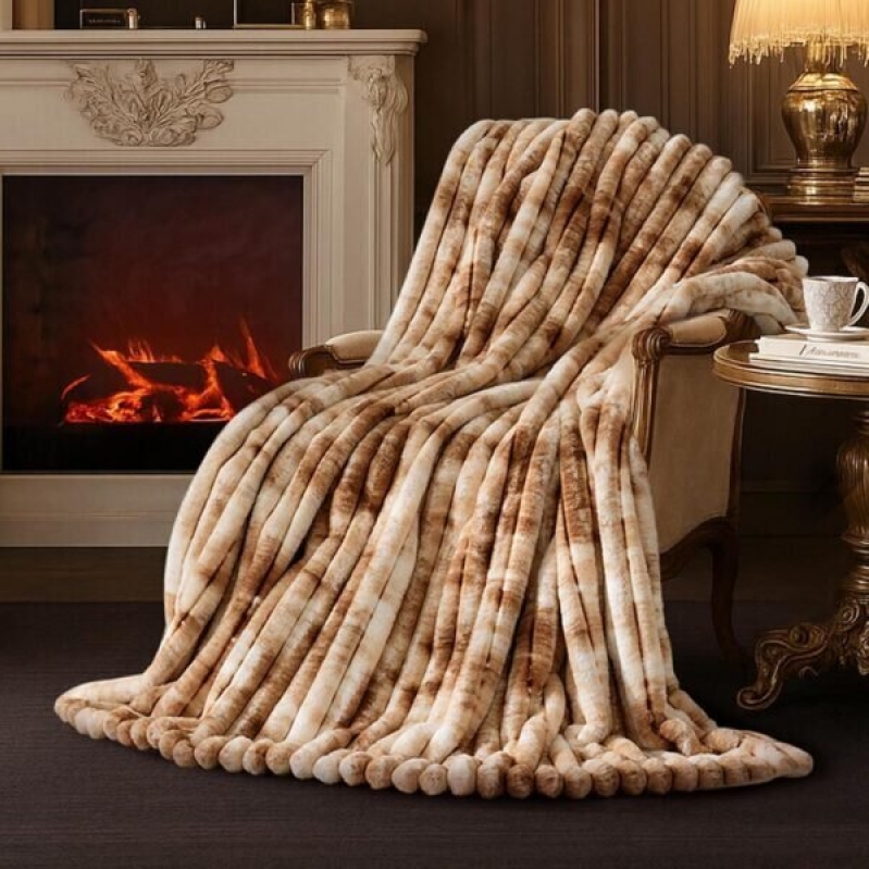 Amlé Home Faux Fur Throw Blanket - Luxurious Comfort at a Discount