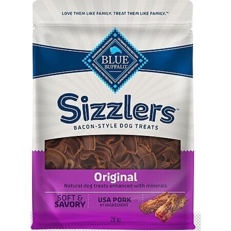 Blue Buffalo Sizzlers Bacon-Style Dog Treats - 28 Ounces