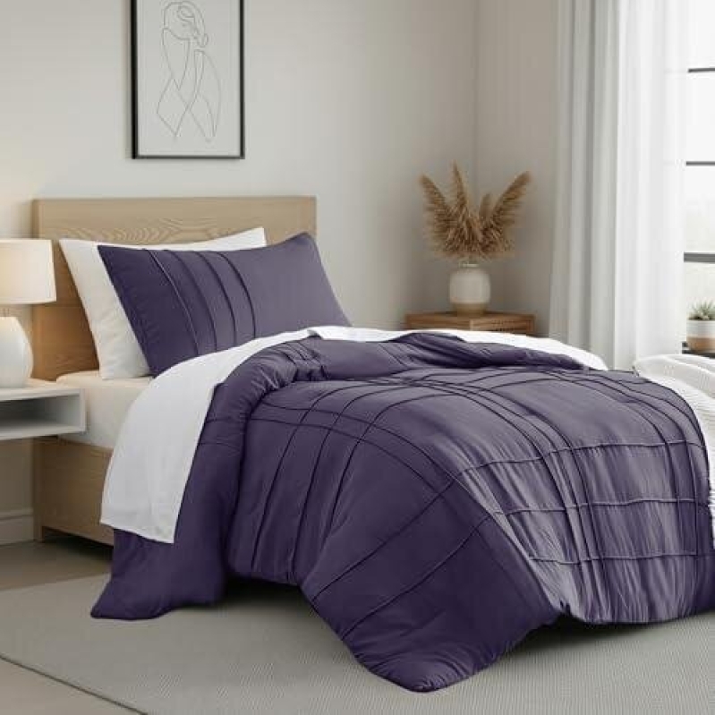 Elevate Your Comfort with a 50% OFF Blue Wrinkled Bedding Set