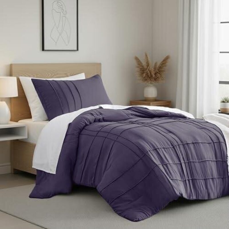 Elevate Your Comfort with a 50% OFF Blue Wrinkled Bedding Set