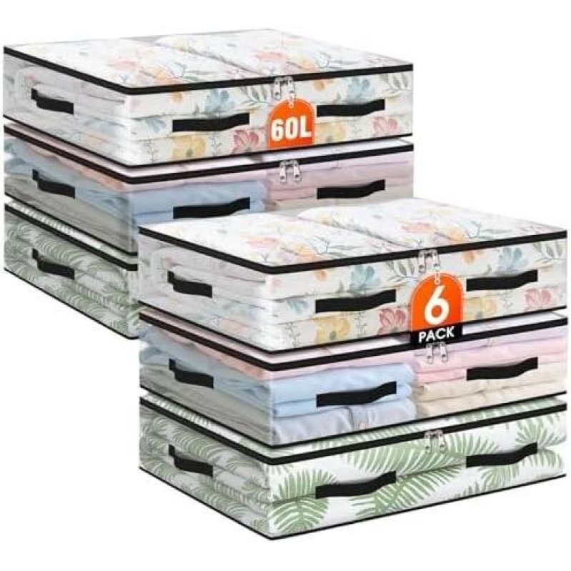 Maximize Storage with 60L Clear Foldable Storage Bags, 50% OFF