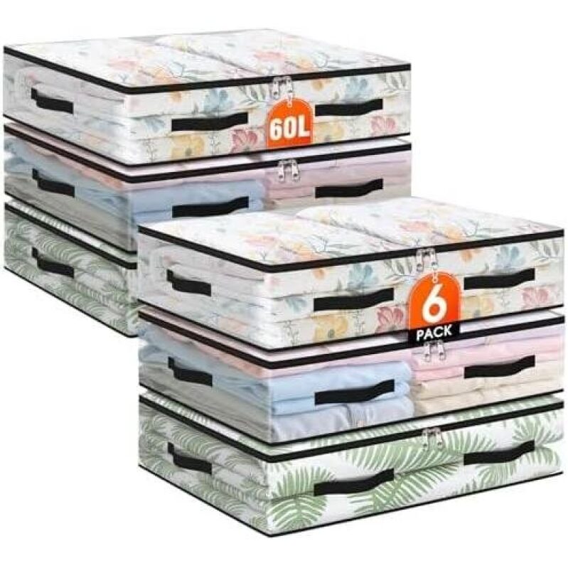 Maximize Storage with 60L Clear Foldable Storage Bags, 50% OFF