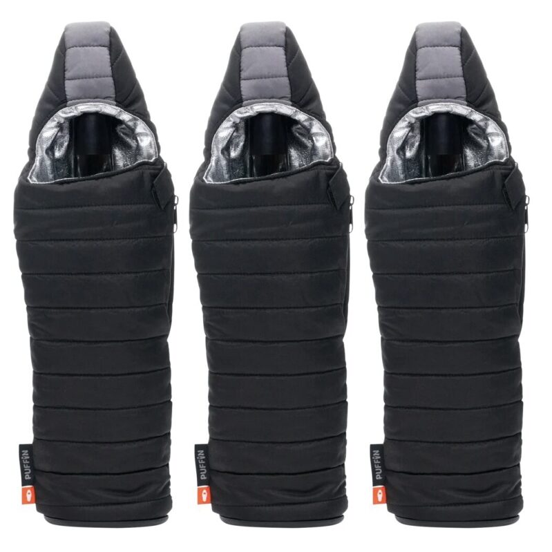 3-Pack Puffin Insulated Sleeping Bag Wine Bottle Coolers for $12 Shipped