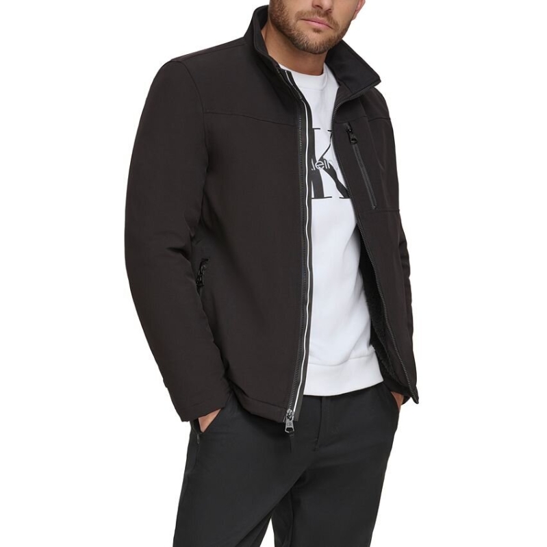 Calvin Klein Men's Sherpa Lined Soft Shell Jacket - Modern & Warm