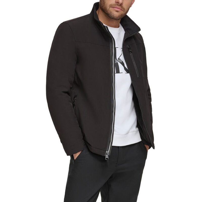 Calvin Klein Men's Sherpa Lined Soft Shell Jacket - Modern & Warm