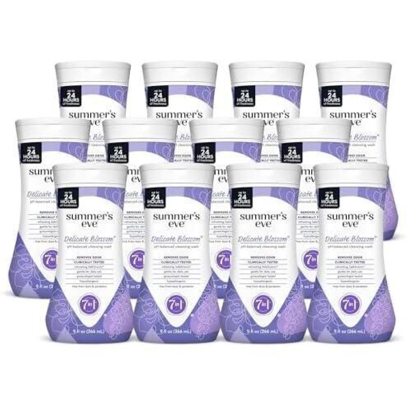 Summer's Eve pH Balance Cleansing Wash - 12 Pack, 9 oz
