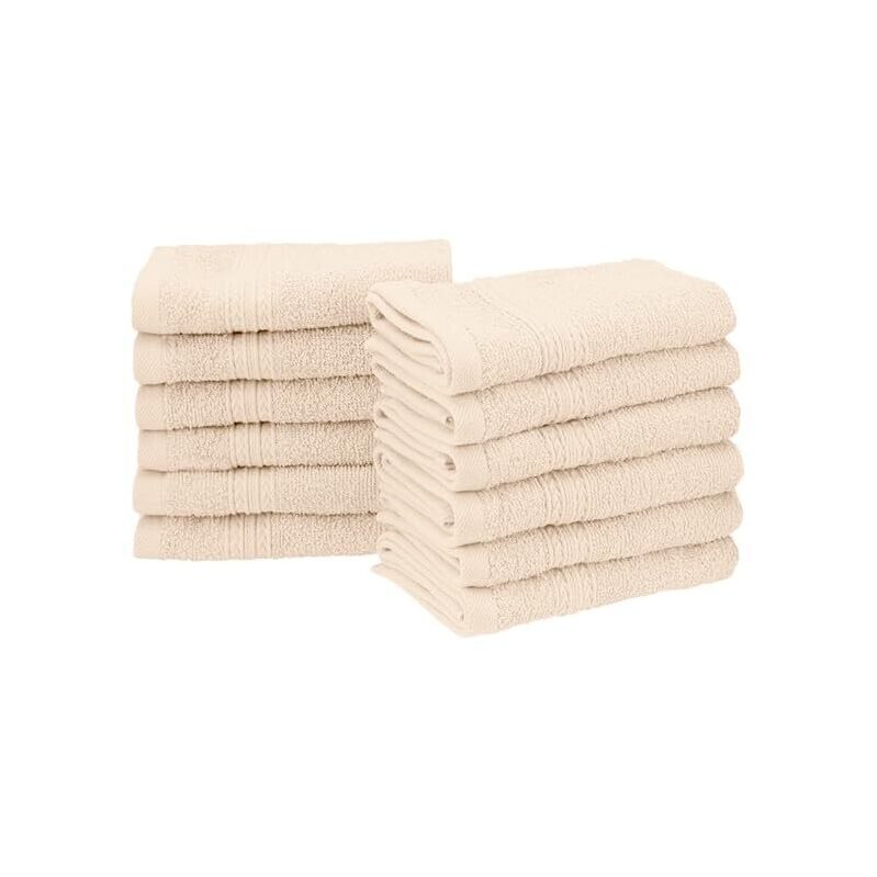 12-Piece Superior 100% Ringspun Cotton Face Towel Set