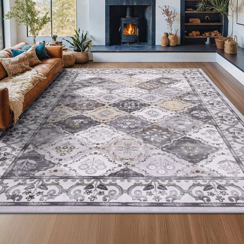 Elegant Moroccan Vintage Trellis Area Rug - 5ft x 8ft