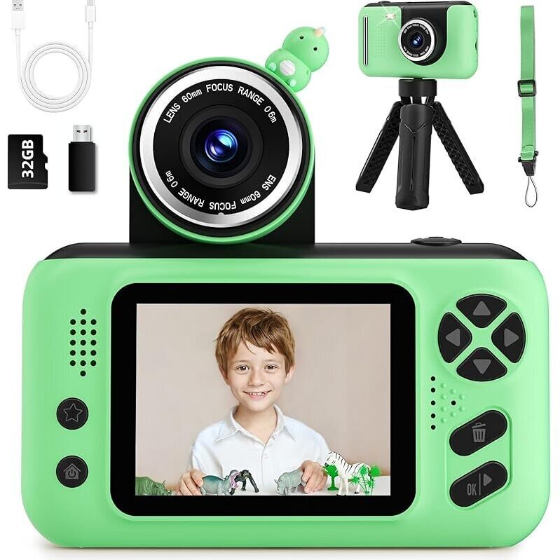 Makolle Kids Digital Camera with 32GB SD Card - Ideal for Capturing Childhood Moments