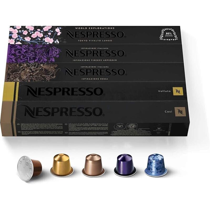 Nespresso Variety Pack: 50Ct Ispirazione Coffee Capsules