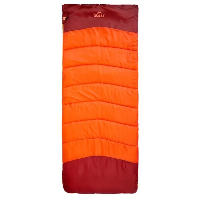 Quest Timber Adult Rec Sleeping Bag 50F - Lightweight, Comfortable Camping Gear