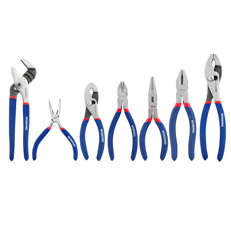 7-Piece Workpro Pliers Set with Groove Joint - Ultimate Tool Collection