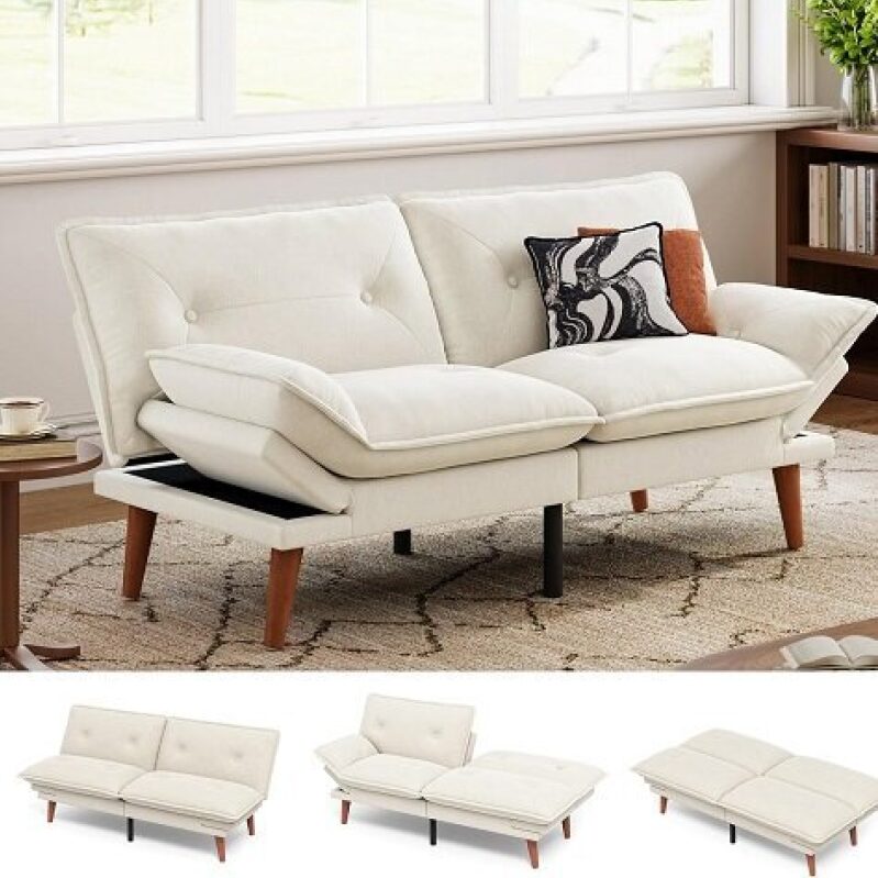 LINSY HOME Chenille Fabric Sofa Bed, Now Only $179.98, Free Shipping!