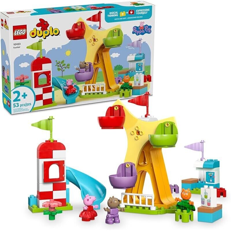 LEGO DUPLO Peppa Pig Funfair Toddler Toy for Imaginative Play