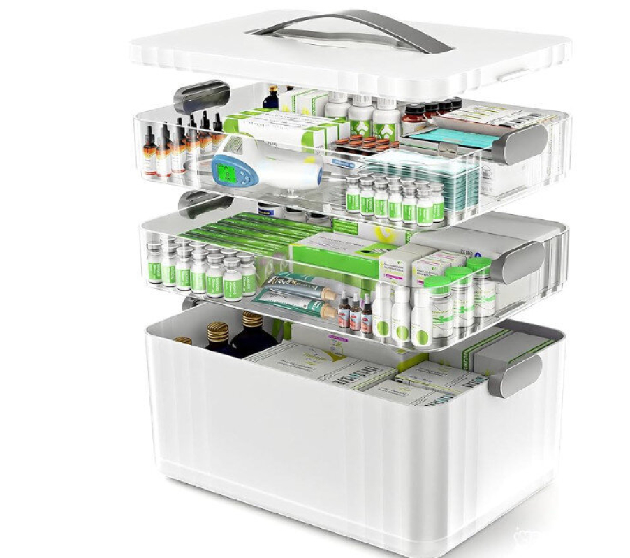 Three-Layer Clear Storage Medicine Box - Prime Free Shipping